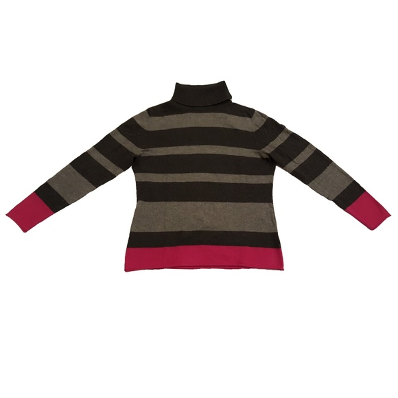 jcpenney Sweaters Jc Penney Striped Cashmere Blend Turtleneck Pm